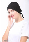 Black headscarf with hijab cap combo pack of 3