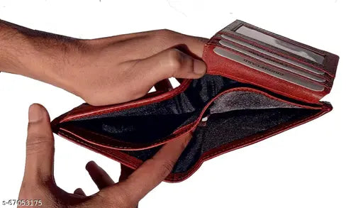 Men's leather wallet, 2-compartment solid design, premium quality NDM leather, perfect gift for men