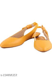 Synthetic ballerina flats, solid pattern Women's Point Bow Bellie, Indian origin