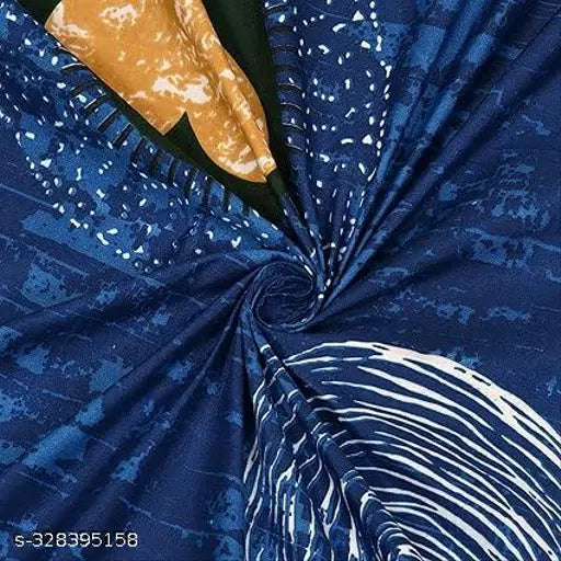 Soft cotton single bedsheet with elastic fit, 3' x 6', ideal for adults during summer, romantic print, Shyam Furnishing