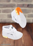White sneakers with orange highlights