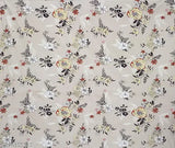 Beige botanical-patterned, superfine cotton fitted double king bedsheet with two pillow covers, ideal for summer use by adults