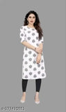 Crepe printed kurti for women, three-quarter sleeve, Indian fashion wear