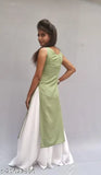 Aagam Fabulous Women's crepe kurta sets, sleeveless palazzos in solid net, XS-XXXL sizes available, Indian fashion