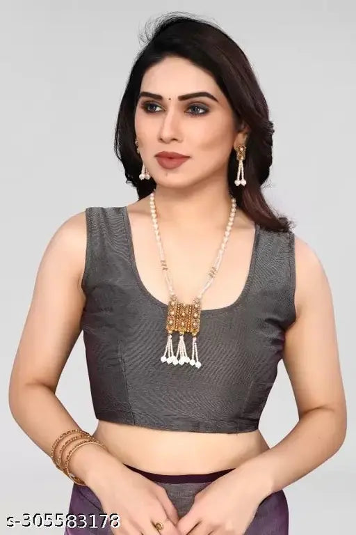 New Fabcy Printed Brasso Chiffon Saree with Solid Net Running Blouse, Indian Fashion