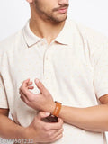 Mens cotton half sleeves printed polo t-shirt, short sleeve, cotton blend, featuring vibrant pattern