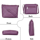 Lavender velvet fabric shoulder slingbag women purse