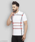 Wild West Polo Collar Printer White Tshirt Half Sleeve For Men