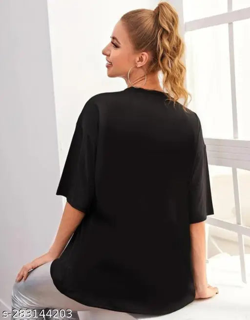 OVERSIZE BIG TITTLI LATEST STYLISH CASUAL TRENDY COTTON T-SHIRT FOR WOMEN
