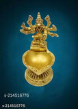 Brass Varahi Amman Deepam idol, 300gm, traditional Indian god figurine with deepam, 10cm x 10cm x 6cm