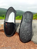 Trendy kids boys black loafer with velcro closure