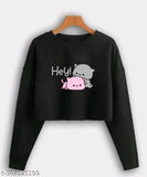 Stylish cotton blend printed long sleeve top, refreshing women's wear for daily use, India