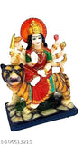Marble finish Durga idol, 6-inch high, spiritual showpiece for home puja or gift item