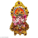 Ceramic Laxmi Ganesh Statue, Indian Ganesh-Laxmi idol with intricate details