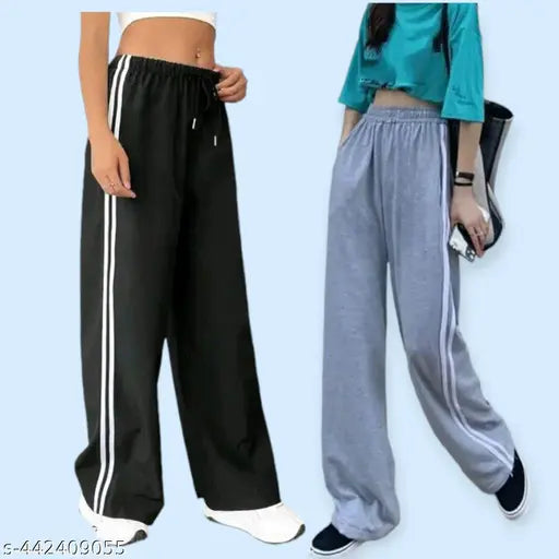 Solid teri cotton Korean-style cobo pants in women's sizes, Indian-made