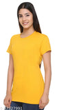 Women's yellow regular fit t-shirt