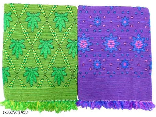 NISSI floral print polycotton adult blankets, free size (58x88), pack of 2 from India