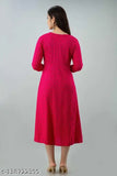 Burgundy anarkali kameez with buti print, length 34 inches