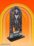 Black MDF wooden Ram Lalla Ayodhya Muri Cutout, 5 inch Indian handcrafted 3D art