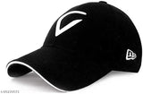 Orange & white embroidered cotton baseball cap, Virat Combo design from India