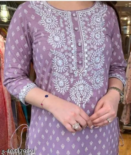 Embroidered rayon embroidered net kurta with rayon pants, three-quarter sleeves, Indian ethnic wear for women