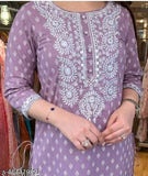 Embroidered rayon embroidered net kurta with rayon pants, three-quarter sleeves, Indian ethnic wear for women