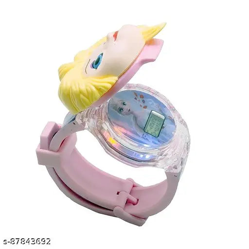 Blue eyes Frozen kids watch music pack for girls plastic digital