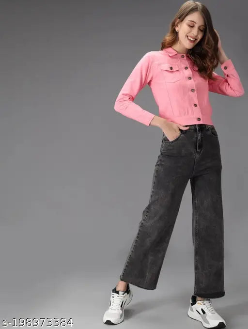 Denim waistcoat jacket, trendy women's three-quarter sleeve, classic Indian design