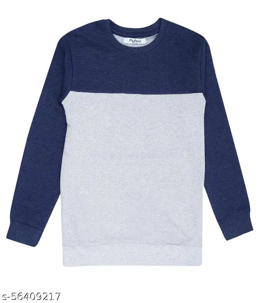 Boys Multicolor Cotton Blend Sweatshirts & Hoodies Pack Of 2
