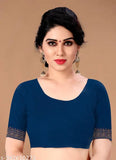 Blues Georgette zari work saree with blouse