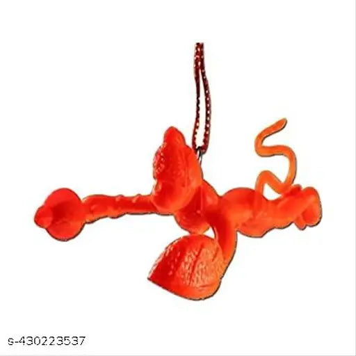Car hanging plastic Lord Hanuman figurines, Indian dashboard decor, 4pc set