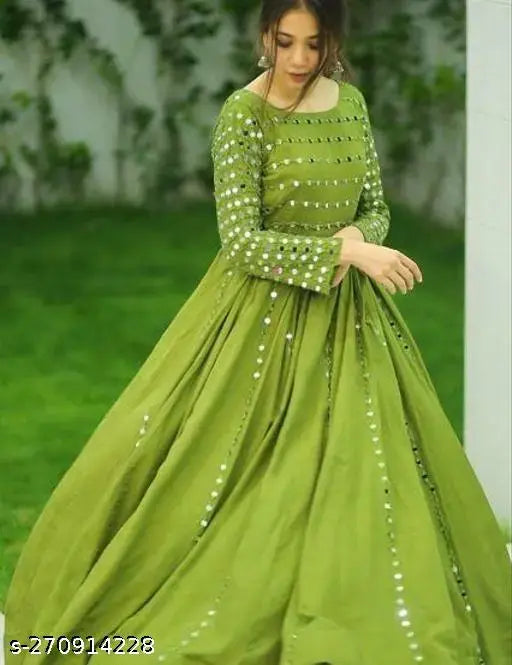 Embroidered long sleeve shirt, lc hit green color from India