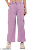 Cotton Lycra Solid Cargo pants combo for women, trendy and comfortable style from Satvikk India