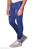 Denim dyed/washed men's jeans, crafted from cotton for comfort and style - Mid rise L,zard jeans, size 28 (Waist 28in, Length 42in, Hip 28in), made in India