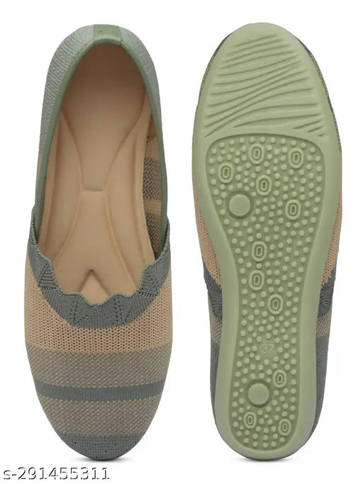 Synthetic, colorblocked women's and girls comfortable bellies shoes for daily wear, perfect for outdoor activities, entertainment, leisure, parties, work, weddings, and more. Stylish slide-on with a sturdy build