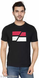 Rebozo Black Half Sleeve Printed Cotton Tshirt For Men'S