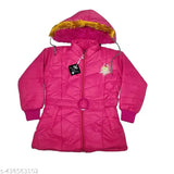 Pink children's jacket with hood