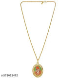 Gold-plated brass Shirdi Sai Baba pendant, Indian sacred icon for men and women jewelry