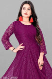 Net fabric printed gown and kurtis for women, bohemian maxi dresses, sustainable fashion in vibrant colors