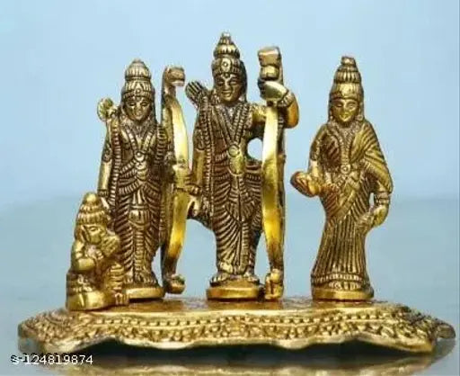 5-inch brass Ramdarb idol, gold finish