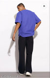 Mens black knee cut jeans