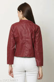 Solid leather long-sleeve jacket MAHROON 3 Jipper Jaicet, Indian made men's fashion on mannequin