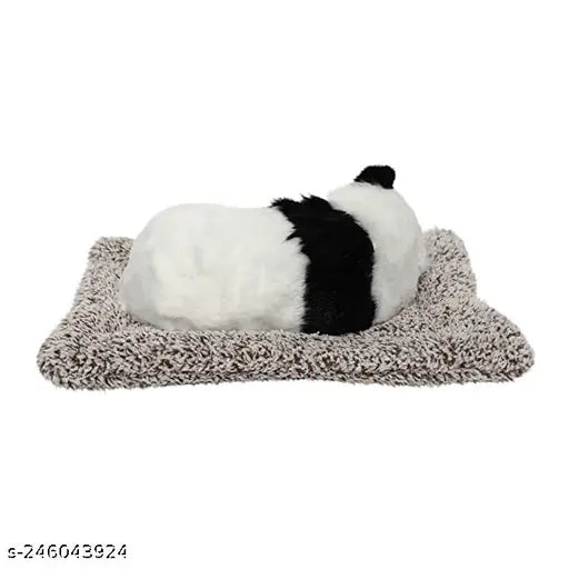 Durable plastic sleeping panda car decor/home showpiece with activated carbon. Cute, soft, and calming toy for gifting or home decoration. Made in India