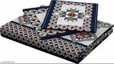 Rajasthani 100% Jaipuri Cotton King Size Double Bedsheet with 2 Pillow Covers - premium, botanical print, skin-friendly quality cotton for summer use