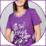 Cotton nightsuit long top, vibrant colors, printed cotton in soft cool fabric with two side pockets, perfect for summer nights