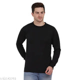 Premium cotton full sleeve t-shirt for men in solid color, comfortable and stretchable, made in India
