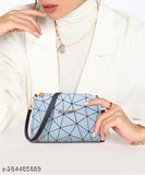 Blue and white sling bag, cross-body style, fashion accessory