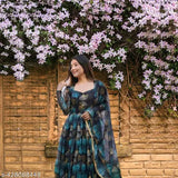 Pretty modern Georgette dress with long sleeves, printed net, and wine tone. Full sleeves and bodycon style for party wear, machine washable