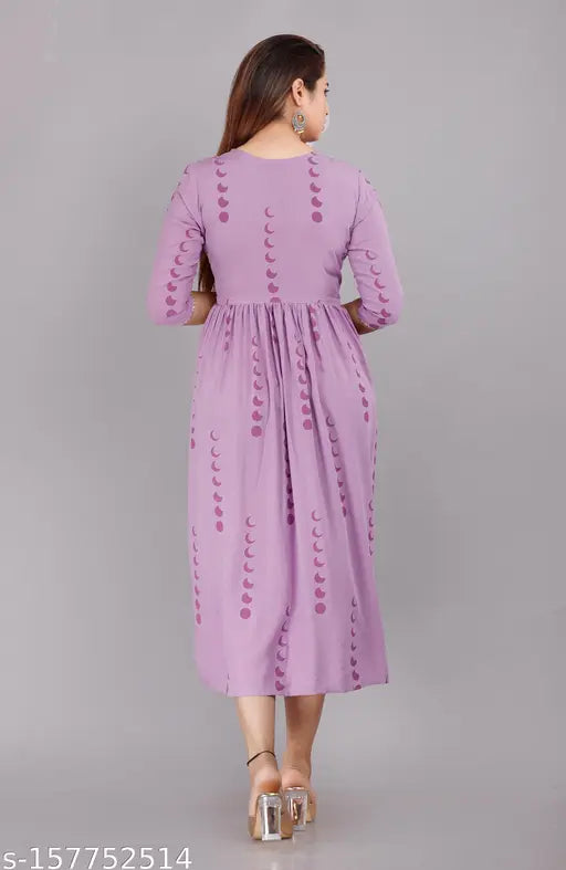 Rayon three-quarter sleeve printed combo Aishani refined kurtis, Indian fashion attire on hanger