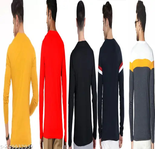 Vosimo men's cotton half sleeve printed t-shirt pack of 5 - S, XL, vibrant prints on fashionable apparel
